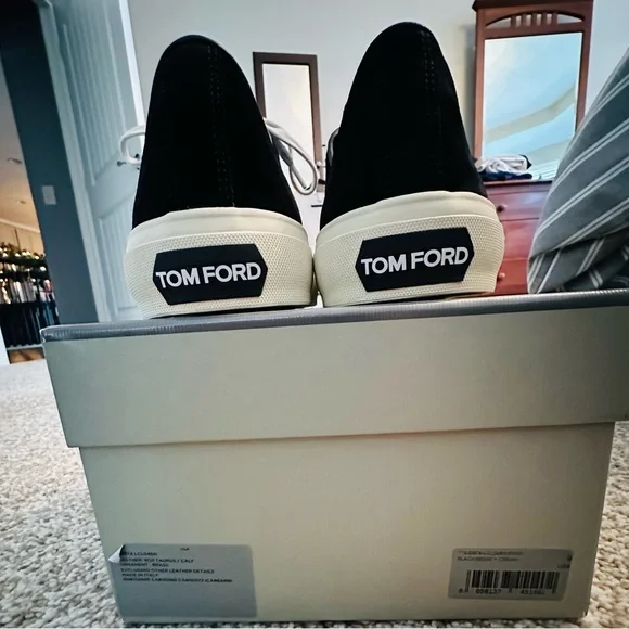 Tom Ford New Warwick Sneakers Sz. 9 Made In Italy + Box, Dust Bags, x laces - Picture 10 of 11